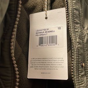 Barbour Beadnell Polarquilt Plaid trim Coat